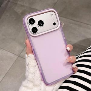 Coque transparente bicolore mate de style INS coréen et japonais pour iPhone 17/16/18 Pro Max - Product Image 1