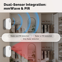 Détecteur de présence humaine LangYeao Tuya Zigbee, radar à ondes millimétriques 24 GHz et détecteur de mouvement PIR, sans fil, batterie, maison intelligente