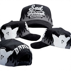 Casquette de baseball sportive personnalisée à 5 panneaux en daim avec logo démon, 100 % coton, pour animaux de compagnie et humains - Product Image 6