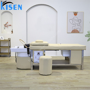 Cama de lavado de cabello Kisen Factory, estilo tailandés moderno, para terapia capilar, masaje y belleza, con terapia de agua para spa capilar - Product Image 4