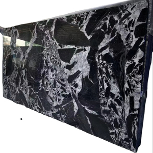 Dalle de marbre <span class=keywords><strong>noir</strong></span> antique de luxe, marbre <span class=keywords><strong>noir</strong></span> naturel avec veines blanches pour les murs, sols et comptoirs intérieurs d'hôtels et de villas - Product Image 2