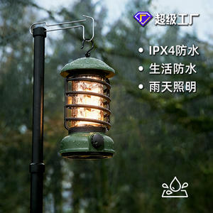 Jd-L1828 Camping <b>Lantern</b> Led Rechargeable Battery Warm <b>White</b> Light Source Cob Type-C Portable Outdoor Tent Light - Product Image 4