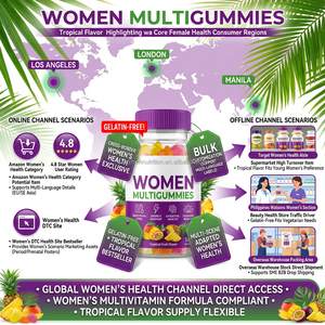Hot Selling Oem Fabriek Prijs Volwassen Multivitamine Gummies Vrouwen Met Vitaminen A,C,E,B6,B12 Multi Voor Dagelijks Vitaminesupplement - Product Image 2