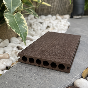 Planche de terrasse en WPC moderne, composite, antidérapante, brossée, revêtement de sol extérieur imperméable, bois-plastique pour terrasse, jardin, <span class=keywords><strong>parc</strong></span> - Product Image 5