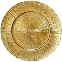 Assiettes de Présentation en Verre Transparent de 13 Pouces, Couleurs Personnalisables, Vente Directe Usine, Idéales pour Mariages et Fêtes