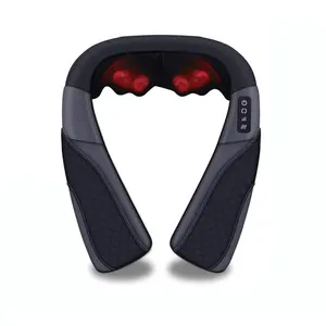 2023 LUYAO Neck Shoulder Massager With Heat Electric Shiatsu Back Massage Device Portable Deep Tissue 3D Kneading Pillow