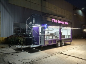 Conteneur à double étage sur roues, extérieur, 19 pieds, bar, restaurant, semi-remorque de <span class=keywords><strong>camion</strong></span> de nourriture - Product Image 3