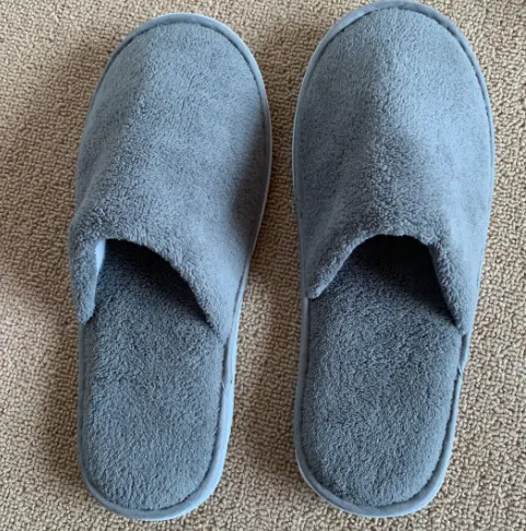 Luxury EVA Sole Home Hospitality Slippers Hotel Cotton Slippers Disposable Hotel Coral Fleece Slippers Wholesale