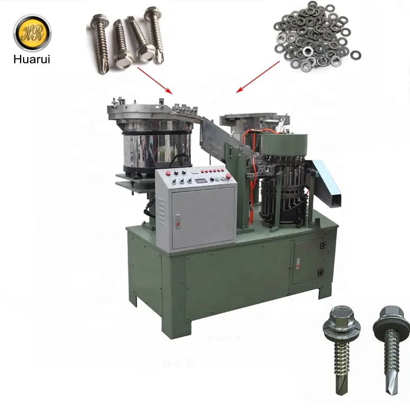 Высокая скорость 600/мин шайба сборочная машина для винтов полностью автоматический HRJ-14 само сверлящийся винт шайбы сборочная машина