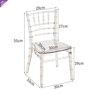 Modern Clear Plastic Resin Kids Chiavari <b>Chair</b> Stackable Transparent Children <b>Chair</b> For Kids Wedding Banquet - Product Image 1