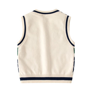 <span class=keywords><strong>Pull</strong></span> tricoté pour garçon personnalisé en usine Gilet <span class=keywords><strong>pull</strong></span> en tricot pour enfants à col en V - Product Image 2