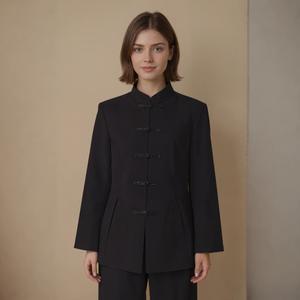 Женская куртка с воротником-лягушкой - Product Image 1