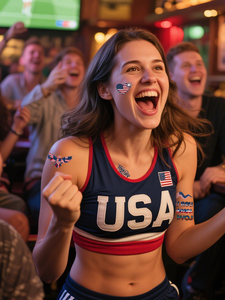 Tatouages Temporaires USA Coupe du Monde 2026 Autocollants Supporters Pays Hôte Stars and Stripes Aigle Art Corporel Imperméable 3 Feuilles pour Fans - Product Image 2