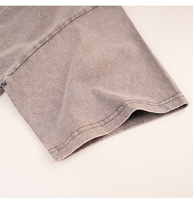 Unisex cộng với kích thước ngắn tay T-shirt với giảm vai thiết kế cổ điển rửa bông thời trang và lỏng phù hợp với quá khổ - Product Image 5