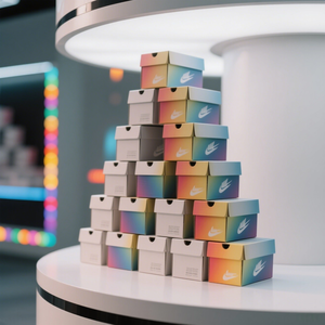 Có thể gập lại các tông hộp giày bao bì tùy chỉnh in hộp lưu trữ cho nhà bán lẻ hiển thị - Product Image 5