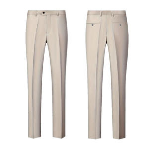 Новый дизайн: Мужские деловые костюмы-двойки Slim Fit с двубортной застежкой на молнии, на заказ, для повседневной носки, выпускных вечеров и свадеб, из камвольной ткани - Product Image 4