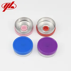 GMP Certified 20mm Smooth Surface Injection Vial Aluminum Plastic Flip Off Cap Seal