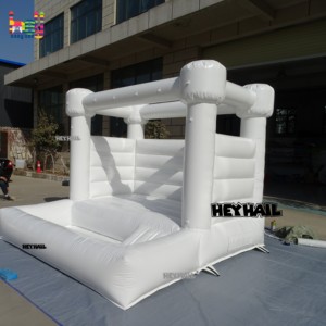 Château gonflable de <span class=keywords><strong>mariage</strong></span> blanc HEYHAIL, château gonflable commercial, 10x10 pieds, PVC/vinyle, installation facile, à vendre - Product Image 4