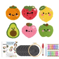 Kit de broderie Punch Needle XIXI en coton fait main avec broderie polyester pour la décoration intérieure et les cadeaux
