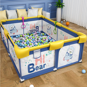 Recinzione con barriera animale pieghevole box per neonati e bambini piccoli, cortile portatile, box di sicurezza per bambini con 50 sfere oceaniche - Product Image 3