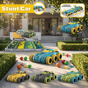 Voiture électrique tout-terrain à six roues inertielles en plastique, résistante aux chutes, pour enfants - Product Image 4