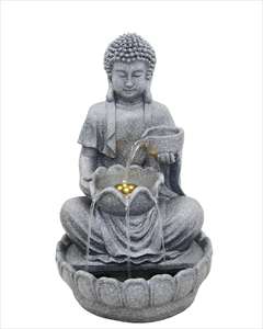 <span class=keywords><strong>Fontaine</strong></span> de <span class=keywords><strong>jardin</strong></span> <span class=keywords><strong>zen</strong></span> Bouddha en résine avec lumières LED, design étanche - Product Image 2