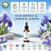 Absolue d'iris de qualité supérieure (Iris Pallida) certifiée, parfum floral naturel, conformité mondiale pour la parfumerie