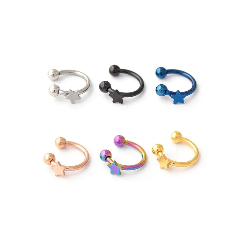 Faux Septum Star Nose Piercing Body Jewelry Wholesale