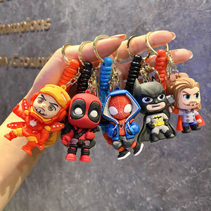 WOWEI Porte-clés Super-Héros Enfants Avengers Spider-Man Anneau Dessin Animé 3D <span class=keywords><strong>Deadpool</strong></span> <span class=keywords><strong>Spiderman</strong></span> Marvel Héro Porte-clés - Product Image 3