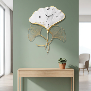 High Quality Silver Metal Wall <b>Clock</b> Gold and <b>White</b> with Trendy Design Best Finishing Needle Display Quartz Motive Wall Hanging - Product Image 3