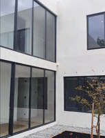 Fenêtres à battants en alliage d'aluminium au design extérieur moderne, écran pliant, double vitrage, verre Low-E, économie d'énergie, antivol