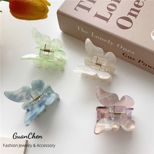 Accesorios populares para el cabello Tiktok Ins estilo coreano acetato pinza para el cabello colorido mariposa pinzas para el cabello para niñas - Product Image 4