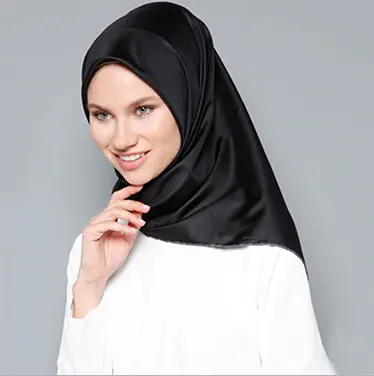 ¡Venta directa de fábrica! ¡venta al por mayor! Hiyab de seda de alta calidad, bufanda larga suave sin arrugas para mujer, pañuelo musulmán para la cabeza, 2021