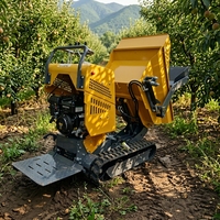 500kg Mini-Hebe-Dumper KC500 CE-Zertifizierter Selbstladender Raupenkipper für Garten und Obstgarten