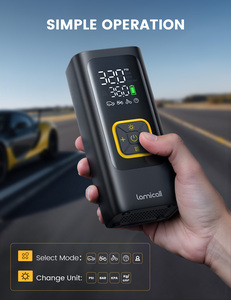 مضخة هواء محمولة متعددة الوظائف Lamicall VHEP02، منفاخ إطارات 150PSI بتدفق 35 لتر/دقيقة، بطارية 6000 مللي أمبير، مضخة كهربائية لاسلكية للسيارات والدراجات - Product Image 5