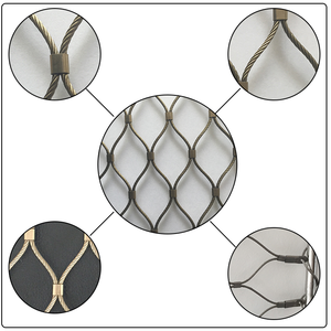 304 paslanmaz çelik tel halat hayvan kafesleri ucuz fiyat hayvanat bahçesi tel örgüsü Interwoven yüksük tipi dokuma düz örgü kesme dahil - Product Image 4