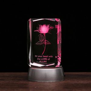 Lámpara Nocturna LED con Base de Plástico, Bolas de Cristal con Grabado Láser y Base con Luces LED - Product Image 2