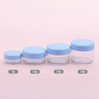 Pot à crème transparente en plastique, Mini boîte à crème pour échantillons cosmétique avec couvercles pour crème à paupières/ombre à paupières, 5g 10g 15g 20g