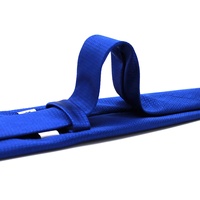 Cravate pour homme de bonne qualité, mode décontractée, vente en gros, faite à la main, en soie pure, tissée sur mesure, luxe, couleur unie bleue