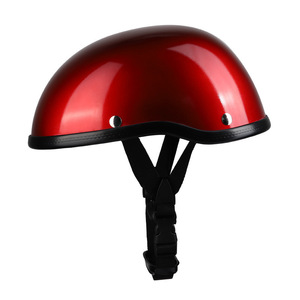 Casque de moto Vintage demi-visage Scooter noir mat casques de vélo - Product Image 5