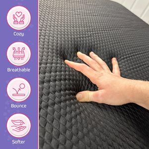 TenderPlayful Lash Bed Foam Topper Tapis <span class=keywords><strong>de</strong></span> <span class=keywords><strong>table</strong></span> <span class=keywords><strong>de</strong></span> <span class=keywords><strong>massage</strong></span> en mousse à mémoire <span class=keywords><strong>de</strong></span> 2.5 <span class=keywords><strong>pouces</strong></span> pour spa et salon - Product Image 4