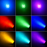 Projecteur LED Wash à Zoom 200W avec 4x40W LED RGBW Haute Performance, Stroboscope de Scène DMX512 pour Clubs, DJ et Ambiance Disco