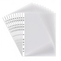 Fundas Protectoras Transparentes Impermeables de PP con 11 Orificios, ODM DIN A4, para Documentos, Folletos, Impresión Digital