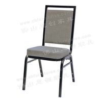 Dossier de chaise de salle à manger en aluminium de conception chinoise moderne simple et économique pour l'extérieur hôtel restaurant usage domestique empilable