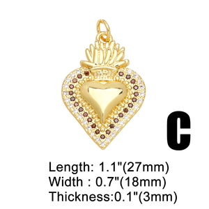 Asjewelry จี้คริสตัล<span class=keywords><strong>แม่มด</strong></span>คริสตัลแบบเรียบง่าย18K จี้หัวใจชุบทองสำหรับสร้อยคอเครื่องประดับทำ2312แบบทำมือ pdtb435 - Product Image 6