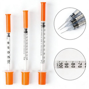 <span class=keywords><strong>Jeringa</strong></span> Médica <span class=keywords><strong>de</strong></span> 31g 5/16 mm 1ml, Paquete <span class=keywords><strong>de</strong></span> 100 Jeringas <span class=keywords><strong>de</strong></span> <span class=keywords><strong>Insulina</strong></span> Desechables, Estériles y Seguras, 30g 100 <span class=keywords><strong>Unidades</strong></span> 8mm para Uso Veterinario - Product Image 1