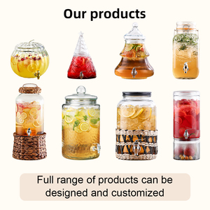 Atacado Hot Selling Classic 11L Cold Water Juice Beverage Glass Drink <span class=keywords><strong>Dispenser</strong></span> com Tap Stand - Product Image 5