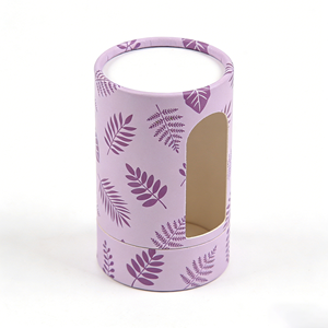 Customized Design Craft Kraft Cardboard Matte Tea Round <b>Box</b> Paper Tube <b>Large</b> Cylinder Packaging Paper Tin Cans With Tin Lids - Product Image 5