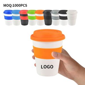 Customized <b>Reusable</b> Plastic Silicone Coffee Tea Mug Cooling Hot Water <b>Cup</b> for Giveaways - Product Image 5