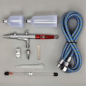 Kit d'aérographe à double action à alimentation par gravité, tasse de 10 cc, portable, pour nail art, maquillage, tatouage - Product Image 4